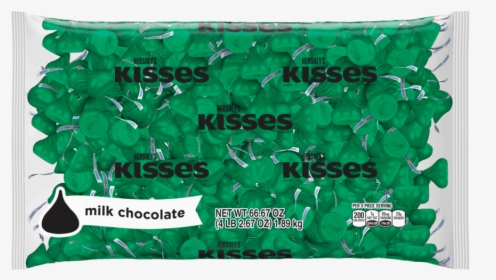 Hershey S Kisses Milk Chocolate With Dark Green Foil - Hershey's Kisses, HD Png Download, Transparent PNG