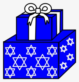Gifts, Stacked, Hanukkah, Stars, Blue, White, HD Png Download, Transparent PNG