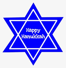 Happy Hanukkah, Star Of David, Black And White, - Jewish Star, HD Png Download, Transparent PNG