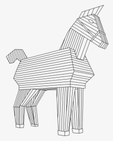 The Horse, Wood, Horse, Toy, Konik, Trojan Horse - Caballo De Troya Dibujo, HD Png Download, Transparent PNG