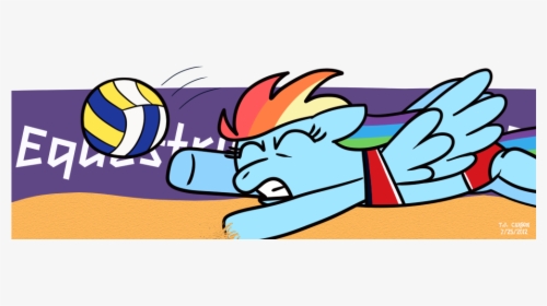 Beach Volleyball Rainbow Dash By Toonboy92484 - Rainbow Dash Volleyball, HD Png Download, Transparent PNG