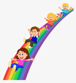 Rainbow Child Cartoon Illustration - Kids Cartoon Png, Transparent Png, Transparent PNG