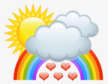 Rainbow Rainbow Clipart, Love Rainbow, Paper Beads, - Sun And Clouds Clipart, HD Png Download, Transparent PNG