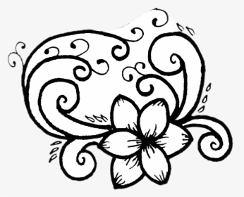 #doodle #drawing #flower #blackandwhite #simple #like4like - Flower Doodle Art Easy, HD Png Download, Transparent PNG