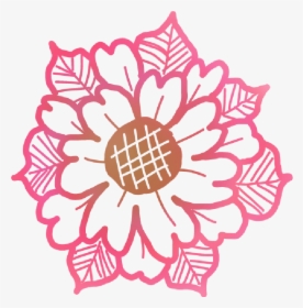 #mandala #flower #floral #doodle #pink #free #freetouse - Pink Flower Doodle, HD Png Download, Transparent PNG