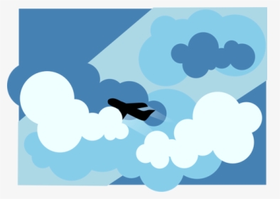Silhouette Of A Flying Airplane - Plane In The Sky Drawing, HD Png Download, Transparent PNG