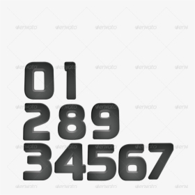 01- 3d Numbers - Graphic Design, HD Png Download, Transparent PNG