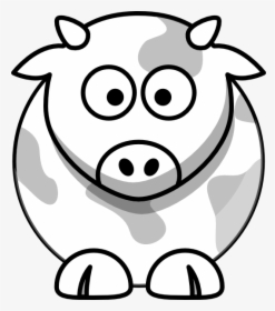 Cow Outline Svg Clip Arts - Cartoon Cow Transparent Background, HD Png Download, Transparent PNG