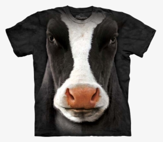 Black Cow Face - T Shirt With Cow, HD Png Download, Transparent PNG