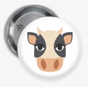 Cow Face Pin Backed Button - Save The Turtles Pin, HD Png Download, Transparent PNG