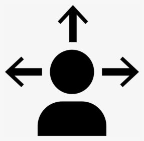 Man Head With Arrows To Different Directions - Head With Arrows Icon, HD Png Download, Transparent PNG