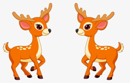 White-tailed Deer Clip Art - Cute Deer Cartoon, HD Png Download, Transparent PNG