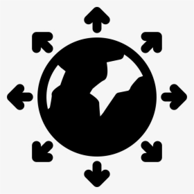 World Surrounded By Arrows In All Directions - Inclusive Social Model Of Disability, HD Png Download, Transparent PNG