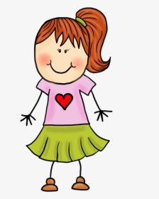 Stick Figure Colored Girl, HD Png Download, Transparent PNG