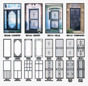 Cool Metal Security Screen Doors With Iron Door Parts - Iron Security Door Designs, HD Png Download, Transparent PNG