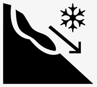 Landslide Risk Sign Of A Snow Mountain - Snow Avalanche Transparent, HD Png Download, Transparent PNG