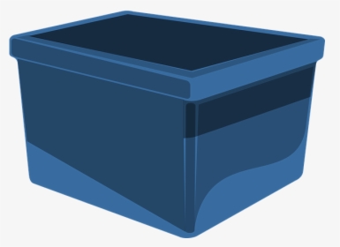 Box, Blue, Storage, Container, Shipping, Carton - Plastic Tote Clip Art, HD Png Download, Transparent PNG