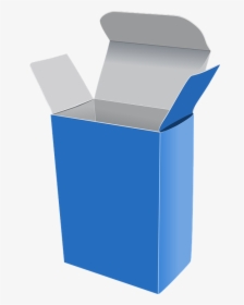 Box, Blue, Open, Package, Container - Empty Crayon Box Clipart, HD Png Download, Transparent PNG