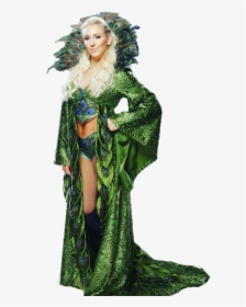 Pack New Renders Green Charlotte - Charlotte Flair In Peacock Robe, HD Png Download, Transparent PNG