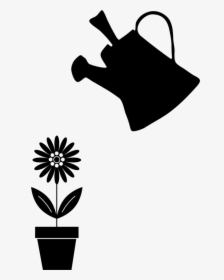 Leaf,monochrome Photography,artwork - Icon Watering Can Png, Transparent Png, Transparent PNG