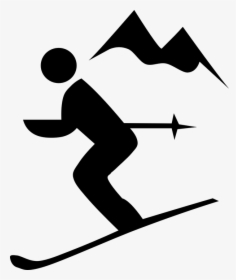 Alpine Skiing Clip Art - Downhill Skiing Clipart, HD Png Download, Transparent PNG