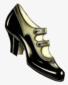 Women Shoes Clipart Victorian Shoe - Vintage Ladies Shoe Clipart, HD Png  Download , Transparent Png Image - PNGitem