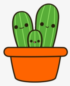 Cactus Planta Marron V - Dibujos De Plantas Kawaii, HD Png Download, Transparent PNG