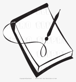 Pencil And Paper Pen Clipart Transparent Png - Notebook Black And White Png, Png Download, Transparent PNG
