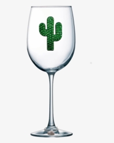 Cactus Jeweled Stemmed Wine Glass - Etching Wine Glass Mom, HD Png Download, Transparent PNG
