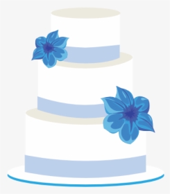 Cake Clip Art At - Blue Wedding Cake Clip Art, HD Png Download, Transparent PNG
