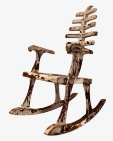 Rocking Chair With Ribcage Back - Rib Cage Chair, HD Png Download, Transparent PNG