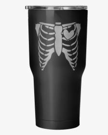 Rib Cage Heart 30 Oz - Halloween Costume Skeleton, HD Png Download, Transparent PNG