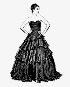 Woman, Ball Gown, Fashion, Dress, Gown, Female, Elegant - Gown, HD Png Download, Transparent PNG