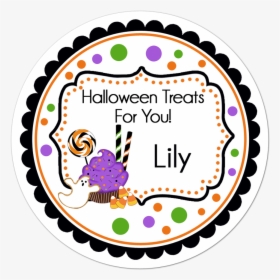 Halloween Treats Fancy Frame Personalized Sticker - Ghost Halloween Personalized Stickers, HD Png Download, Transparent PNG