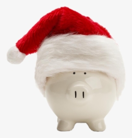 Santa Claus Domestic Pig - Christmas Piggy Bank Transparent Background, HD Png Download, Transparent PNG