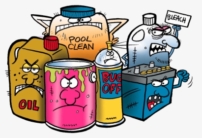 Household Hazardous Chemicals Clipart , Png Download - Household Hazardous Waste Cartoon, Transparent Png, Transparent PNG
