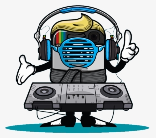 Headphone Clipart Dj Turntable - Dj Cartoon Png, Transparent Png, Transparent PNG