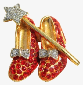 #vintage On Www - New Rhinestone Ruby Slippers And Wand, HD Png Download, Transparent PNG