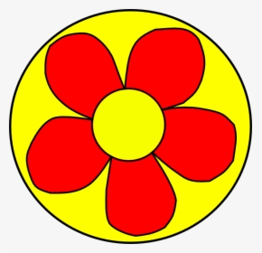 Red Flower With Yellow Background Svg Clip Arts - Mini Clip Art Flowers, HD Png Download, Transparent PNG