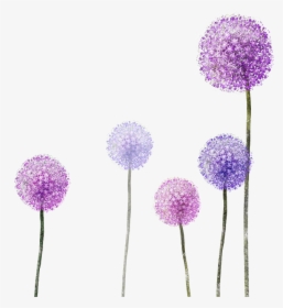 Dandelion Clipart Purple - Purple Dandelion Transparent Background, HD Png Download, Transparent PNG