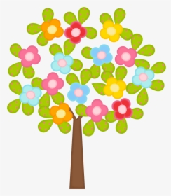 Árvore Flor - Tree Flowers Clipart, HD Png Download, Transparent PNG