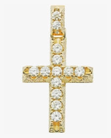 Gold Cross Pendant With Diamonds , Png Download - Cross, Transparent Png, Transparent PNG
