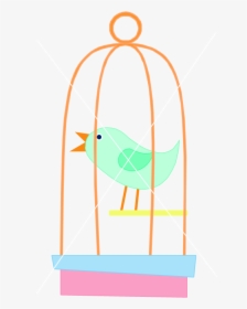 Birdcage Clipart Clip Art - Cute Bird Cage Clipart, HD Png Download, Transparent PNG