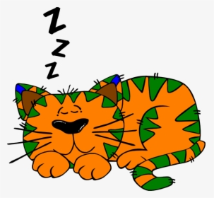Transparent Nap Clipart - Clipart Sleeping Cat, HD Png Download, Transparent PNG