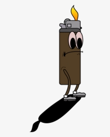 Clipart - Lit - Lit - Lighter Cartoon - Earl Sweatshirt - Cartoon Lighter, HD Png Download, Transparent PNG