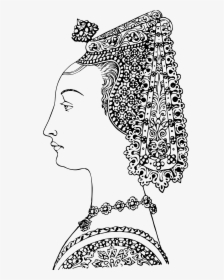 Lady With Ornate Headdress Clip Arts - Illustration, HD Png Download, Transparent PNG