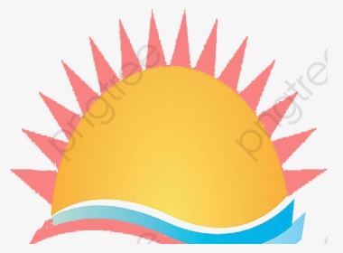 Sunrise Clipart Sea - Transparent Sun And Clouds, HD Png Download, Transparent PNG