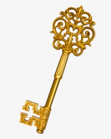 Gold Key With Black Background, HD Png Download, Transparent PNG
