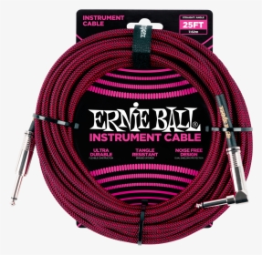25 - Ernie Ball Braided Guitar Cable, HD Png Download, Transparent PNG