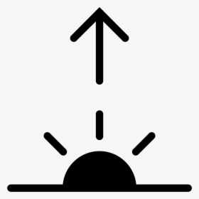 It S A Sun Peaking Halfway Up Over The Horizon - Lever Du Soleil Icon, HD Png Download, Transparent PNG